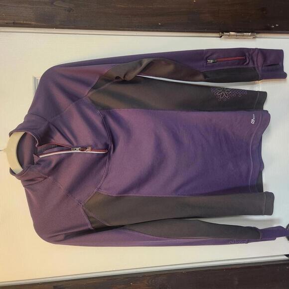 Eddie Bauer Women's Sport Quarter-Zip Pullover-Size Small- Purple/Gray - Picture 1 of 8